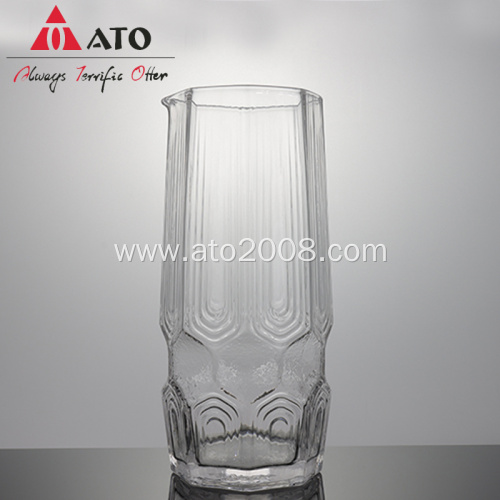 Wholesale Barware Machine Novelty clear Embossed Wine Glass